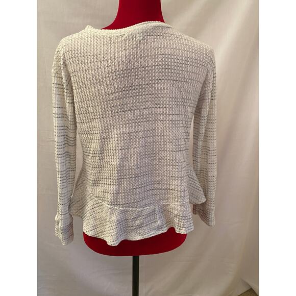Offwhite and Gray knit sweater top Women's Small - Green Envelope Los Angeles - Picture 3 of 4